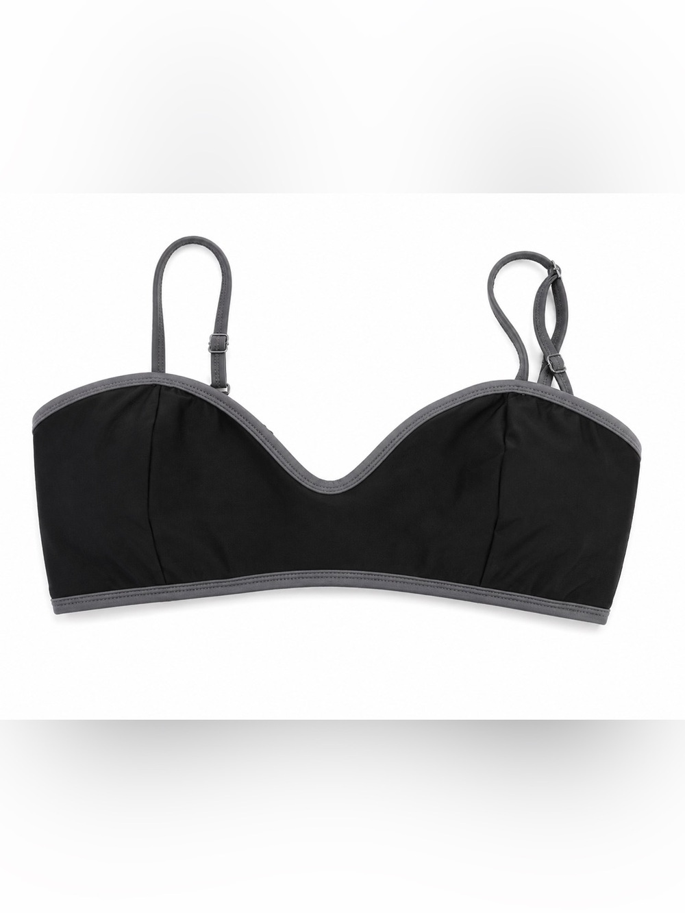 SOUTH BEACH BLACK WITH GRAY BIKINI TOP